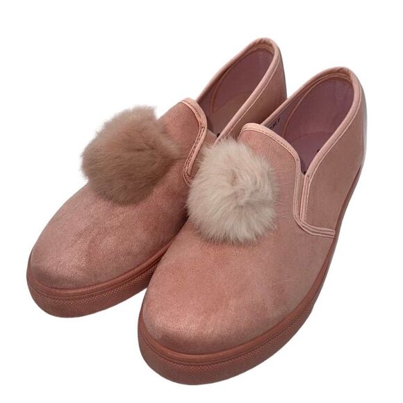 Ositos CAL-02K Blush Pink Slip On Pom Pom Sneakers Loafers Shoes Size 7 New - Picture 1 of 8